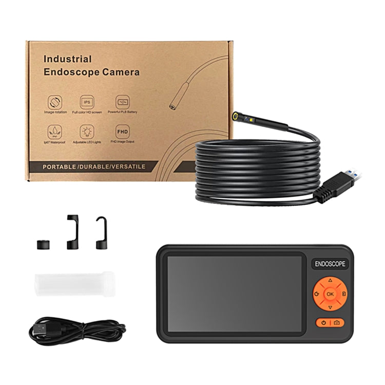 T29 5 inch IPS Screen 3.9mm Single Lens IP67 Waterproof Industrial Endoscope With Bracket, Length:1m -  by PMC Jewellery | Online Shopping South Africa | PMC Jewellery | Buy Now Pay Later Mobicred