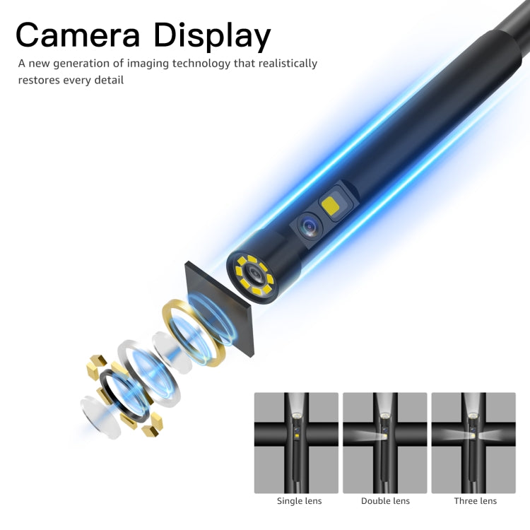 T29 5 inch IPS Screen 5.5mm Single Lens IP67 Waterproof Industrial Endoscope With Bracket, Length:1m - free shipping - PMC TechLife - Order now!