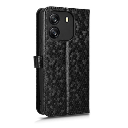 For Blackview Wave 6C Honeycomb Dot Texture Leather Phone Case(Black) - More Brand by PMC Jewellery | Online Shopping South Africa | PMC Jewellery | Buy Now Pay Later Mobicred
