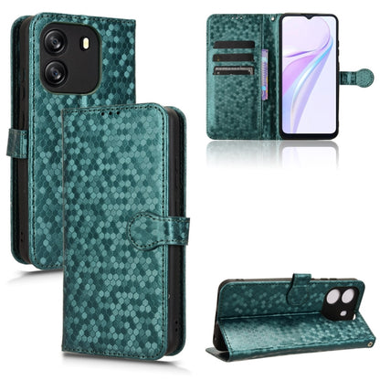 For Blackview Wave 6C Honeycomb Dot Texture Leather Phone Case(Green) - More Brand by PMC Jewellery | Online Shopping South Africa | PMC Jewellery | Buy Now Pay Later Mobicred