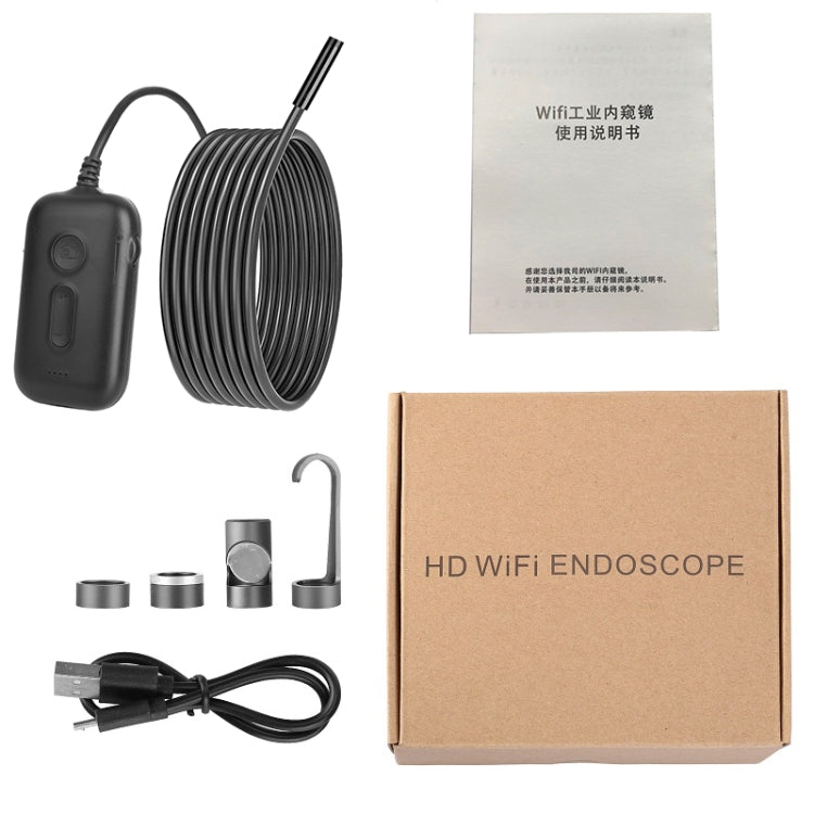 Y15 8mm Single Camera WiFi Connected Hard Cable HD Industrial Endoscope, Length:3.5m(Black) -  by PMC TechLife | Online Shopping South Africa | PMC TechLife | Buy Now Pay Later Mobicred
