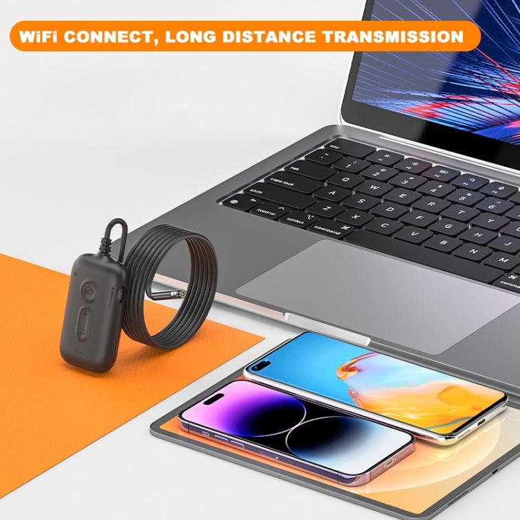 Y15 8mm Single Camera WiFi Connected Hard Cable HD Industrial Endoscope, Length:1m(Black) -  by PMC Jewellery | Online Shopping South Africa | PMC Jewellery | Buy Now Pay Later Mobicred