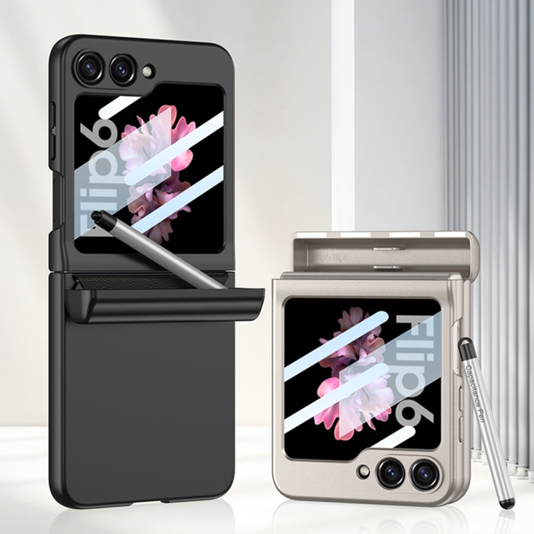 For Samsung Galaxy Z Flip6 / Flip7 FE GKK Integrated Magnetic Full Coverage Flip Phone Case with Pen Box+Pen(Green) - free shipping - PMC Jewellery - Order now!