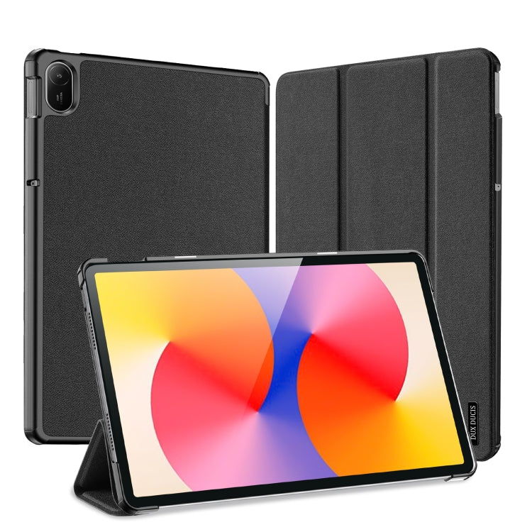 For Huawei MatePad SE 11 2024 DUX DUCIS Domo Series Cloth Texture Magnetic Leather Tablet Case(Black) - Huawei by DUX DUCIS | Online Shopping South Africa | PMC Jewellery | Buy Now Pay Later Mobicred