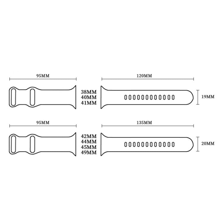 For Apple Watch Series 6 40mm Concave Leopard Printed Silicone Watch Band(Black Blue) - Watch Bands by PMc TechLife | Online Shopping South Africa | PMc TechLife | Buy Now Pay Later Mobicred