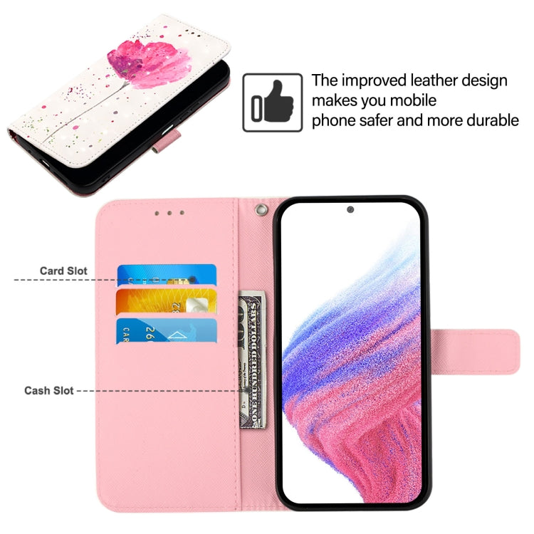 For Samsung Galaxy S25 5G 3D Painting Horizontal Flip Leather Phone Case(Flower) - Galaxy S25 5G Cases by PMC Jewellery | Online Shopping South Africa | PMC Jewellery | Buy Now Pay Later Mobicred