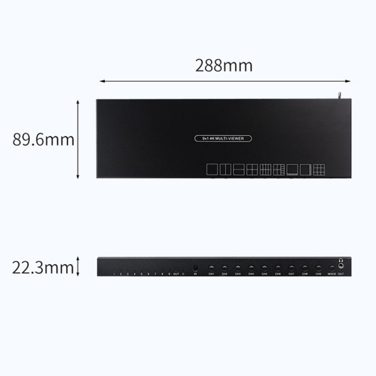 Measy MV4391 9-screen 4K HDMI 1080P Simultaneous Display Splitter(EU Plug) - free shipping - PMC TechLife - Order now!