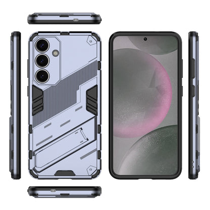 For Samsung Galaxy S25+ 5G Punk Armor 2 in 1 PC + TPU Shockproof Phone Case with Invisible Holder(Grey) - Galaxy S25+ 5G Cases by PMC Jewellery | Online Shopping South Africa | PMC Jewellery | Buy Now Pay Later Mobicred