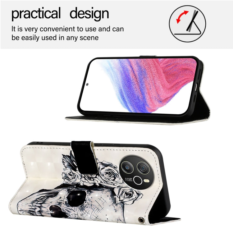 For Blackview Shark 8 3D Painting Horizontal Flip Leather Phone Case(Skull) - More Brand by PMC Jewellery | Online Shopping South Africa | PMC Jewellery | Buy Now Pay Later Mobicred