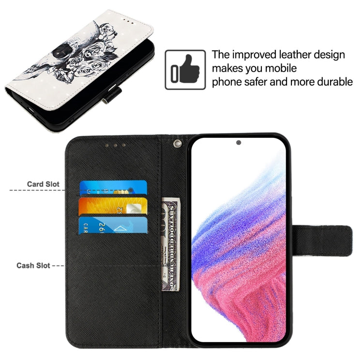 For Blackview Shark 8 3D Painting Horizontal Flip Leather Phone Case(Skull) - More Brand by PMC TechLife | Online Shopping South Africa | PMC TechLife | Buy Now Pay Later Mobicred