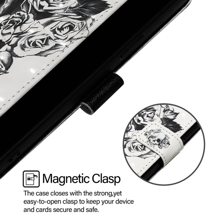 For Blackview Shark 8 3D Painting Horizontal Flip Leather Phone Case(Skull) - More Brand by PMC TechLife | Online Shopping South Africa | PMC TechLife | Buy Now Pay Later Mobicred