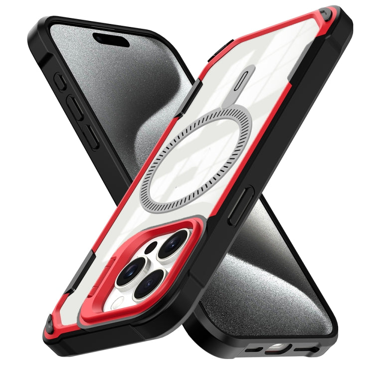 For iPhone 16 Plus Transparent Acrylic MagSafe Lens Holder Phone Case(Navy) - free shipping - PMC TechLife - Order now!