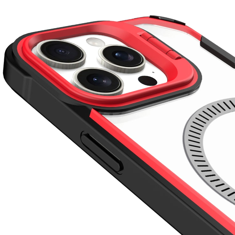 For iPhone 16 Transparent Acrylic MagSafe Lens Holder Phone Case(Navy) - iPhone 16 Cases by PMC TechLife | Online Shopping South Africa | PMC TechLife | Buy Now Pay Later Mobicred