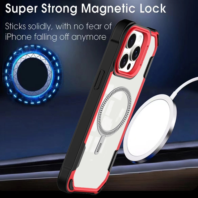 For iPhone 16 Transparent Acrylic MagSafe Lens Holder Phone Case(Purple) - iPhone 16 Cases by PMC TechLife | Online Shopping South Africa | PMC TechLife | Buy Now Pay Later Mobicred