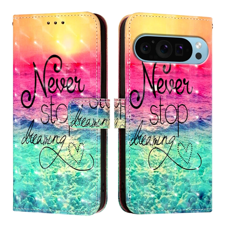 For Google Pixel 9 Pro XL 3D Painting Horizontal Flip Leather Phone Case(Chasing Dreams) - Google Cases by PMC TechLife | Online Shopping South Africa | PMC TechLife | Buy Now Pay Later Mobicred