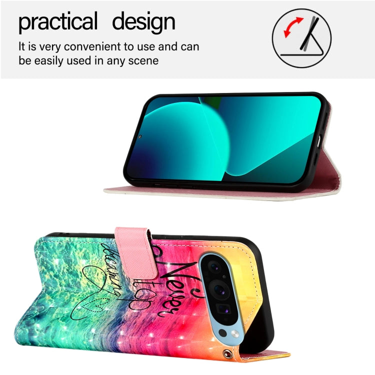 For Google Pixel 9 Pro XL 3D Painting Horizontal Flip Leather Phone Case(Chasing Dreams) - Google Cases by PMC TechLife | Online Shopping South Africa | PMC TechLife | Buy Now Pay Later Mobicred
