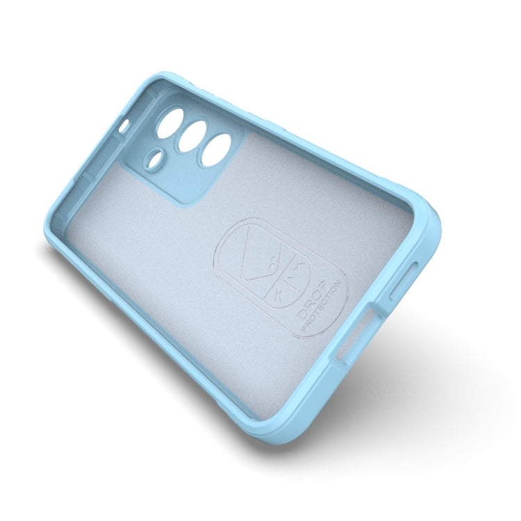 For Samsung Galaxy S25 5G Magic Shield TPU + Flannel Phone Case(Dark Grey) - free shipping - PMC Jewellery - Order now!