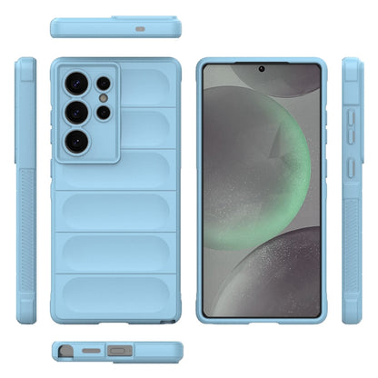 For Samsung Galaxy S25 Ultra 5G Magic Shield TPU + Flannel Phone Case(Light Blue) - Galaxy S25 Ultra 5G Cases by PMC Jewellery | Online Shopping South Africa | PMC Jewellery | Buy Now Pay Later Mobicred