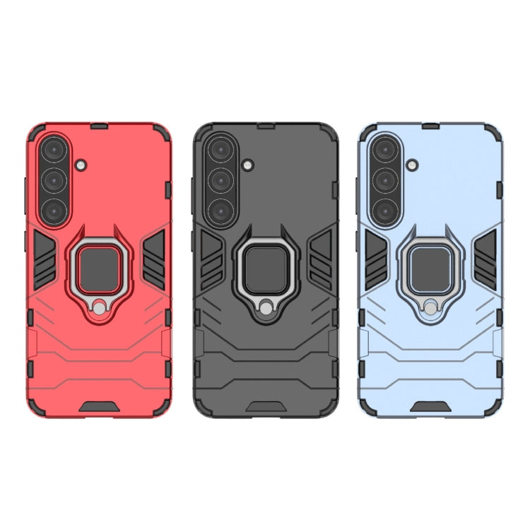 For Samsung Galaxy S25+ 5G PC + TPU Shockproof Protective Phone Case with Magnetic Ring Holder(Red) - Galaxy S25+ 5G Cases by PMC TechLife | Online Shopping South Africa | PMC TechLife | Buy Now Pay Later Mobicred