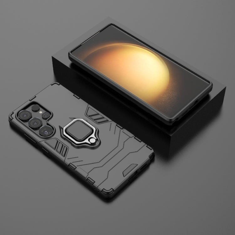 For Samsung Galaxy S25 Ultra 5G PC + TPU Shockproof Protective Phone Case with Magnetic Ring Holder(Black) - Galaxy S25 Ultra 5G Cases by PMC TechLife | Online Shopping South Africa | PMC TechLife | Buy Now Pay Later Mobicred
