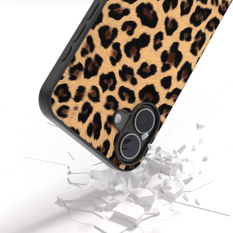 For iPhone 16 Plus Black Frame Leopard Phone Case(Leopard Print) - iPhone 16 Plus Cases by PMC TechLife | Online Shopping South Africa | PMC TechLife | Buy Now Pay Later Mobicred