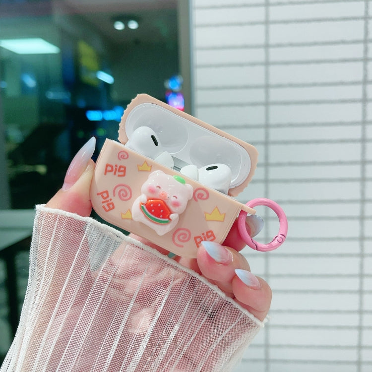 For AirPods 2 / 1 Fresh 3D Piglet Pattern Earbuds Box PC Case - For AirPods 1/2 by PMC Jewellery | Online Shopping South Africa | PMC Jewellery | Buy Now Pay Later Mobicred