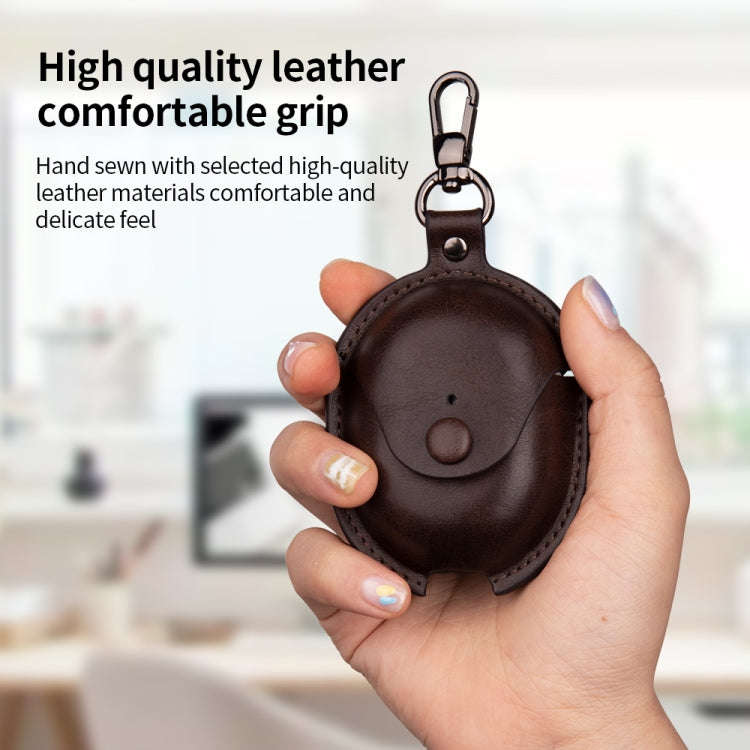 For Redmi Buds 4 Business Leather Earphone Protective Case with Hook(Red) - free shipping - PMC Jewellery - Order now!