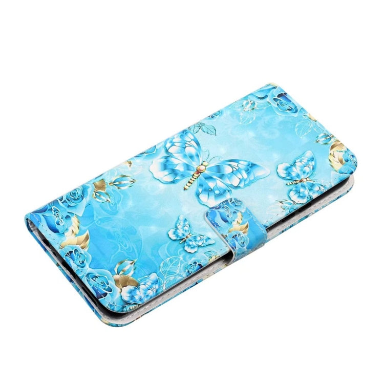 For Samsung Galaxy S25 5G Oil Embossed 3D Drawing Leather Phone Case(Blue Butterflies) - Galaxy S25 5G Cases by PMC TechLife | Online Shopping South Africa | PMC TechLife | Buy Now Pay Later Mobicred