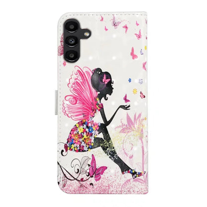 For Samsung Galaxy S25 5G Oil Embossed 3D Drawing Leather Phone Case(Flower Fairy) - Galaxy S25 5G Cases by PMC Jewellery | Online Shopping South Africa | PMC Jewellery | Buy Now Pay Later Mobicred