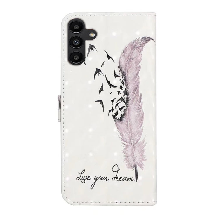 For Samsung Galaxy S25+ 5G Oil Embossed 3D Drawing Leather Phone Case(Feather) - Galaxy S25+ 5G Cases by PMC TechLife | Online Shopping South Africa | PMC TechLife | Buy Now Pay Later Mobicred