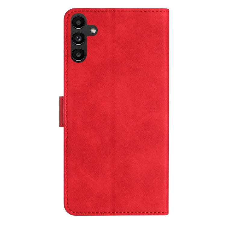 For Samsung Galaxy S25 5G Seven Butterflies Embossed Leather Phone Case(Red) - Galaxy S25 5G Cases by PMC Jewellery | Online Shopping South Africa | PMC Jewellery | Buy Now Pay Later Mobicred