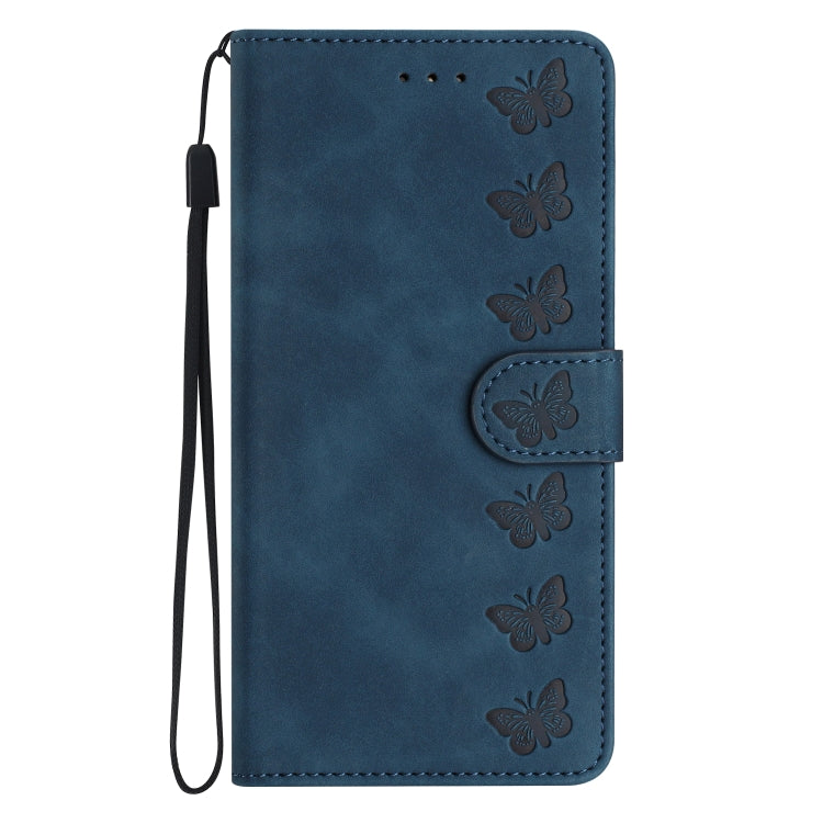 For Samsung Galaxy S25 Ultra 5G Seven Butterflies Embossed Leather Phone Case(Blue) - Galaxy S25 Ultra 5G Cases by PMC Jewellery | Online Shopping South Africa | PMC Jewellery | Buy Now Pay Later Mobicred