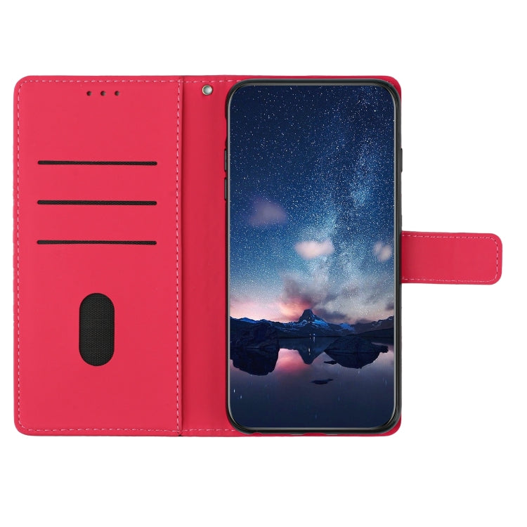 For Samsung Galaxy S25+ 5G Diamond Embossed Skin Feel Leather Phone Case(Red) - free shipping - PMC Jewellery - Order now!