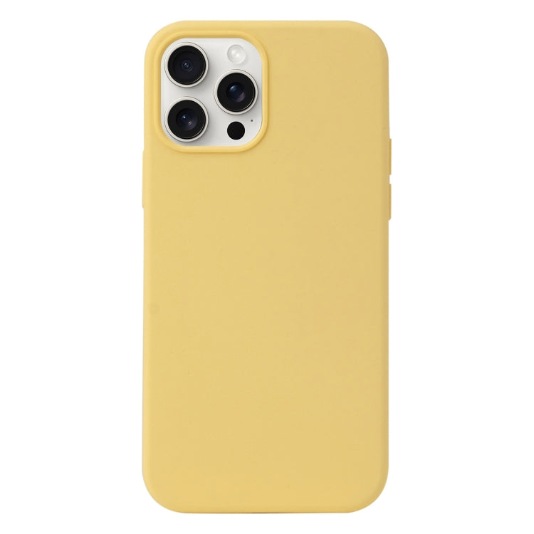 For iPhone 16 Pro Liquid Silicone Phone Case(Yellow) - iPhone 16 Pro Cases by PMC TechLife | Online Shopping South Africa | PMC TechLife | Buy Now Pay Later Mobicred