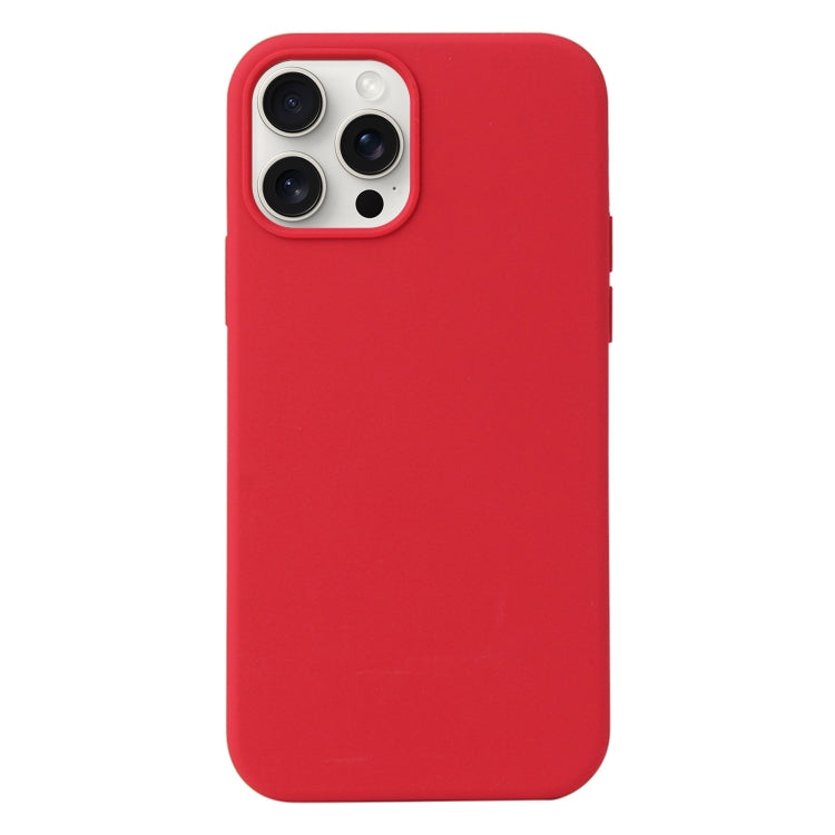 For iPhone 16 Pro Max Liquid Silicone Phone Case(Carmine Red) - free shipping - PMC TechLife - Order now!