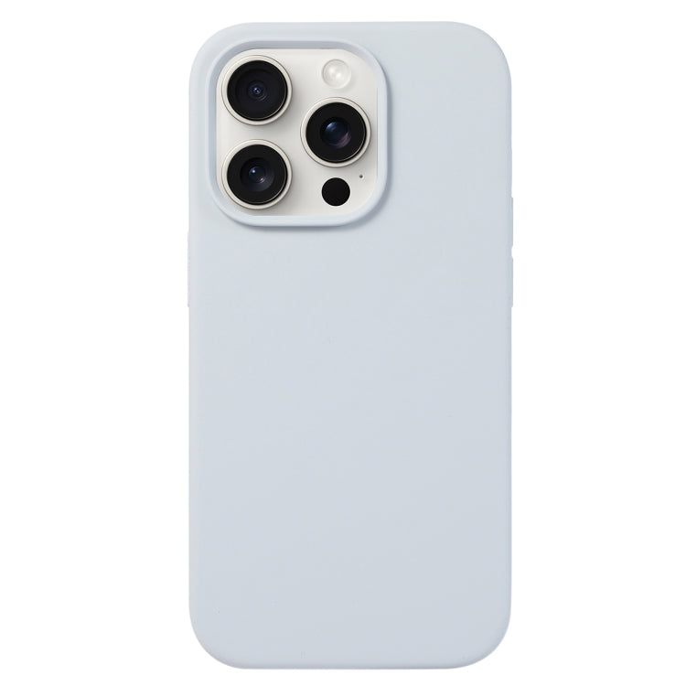 For iPhone 16 Pro Max Liquid Silicone Phone Case(Blue Grey) - iPhone 16 Pro Max Cases by PMC TechLife | Online Shopping South Africa | PMC TechLife | Buy Now Pay Later Mobicred
