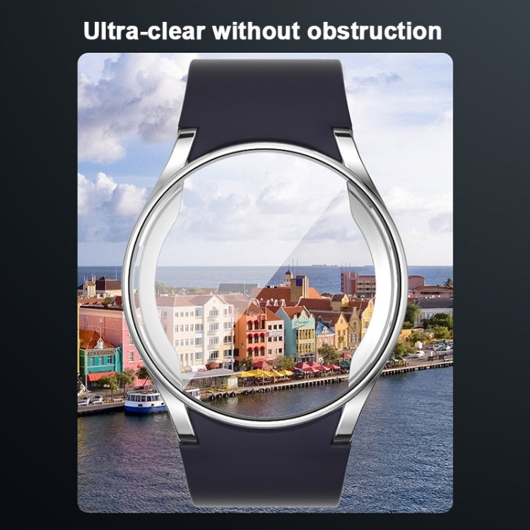 For Samsung Galaxy Watch FE 40mm Full Coverage Electroplated TPU Watch Protective Case(Cyan) - Watch Cases by PMC TechLife | Online Shopping South Africa | PMC TechLife | Buy Now Pay Later Mobicred