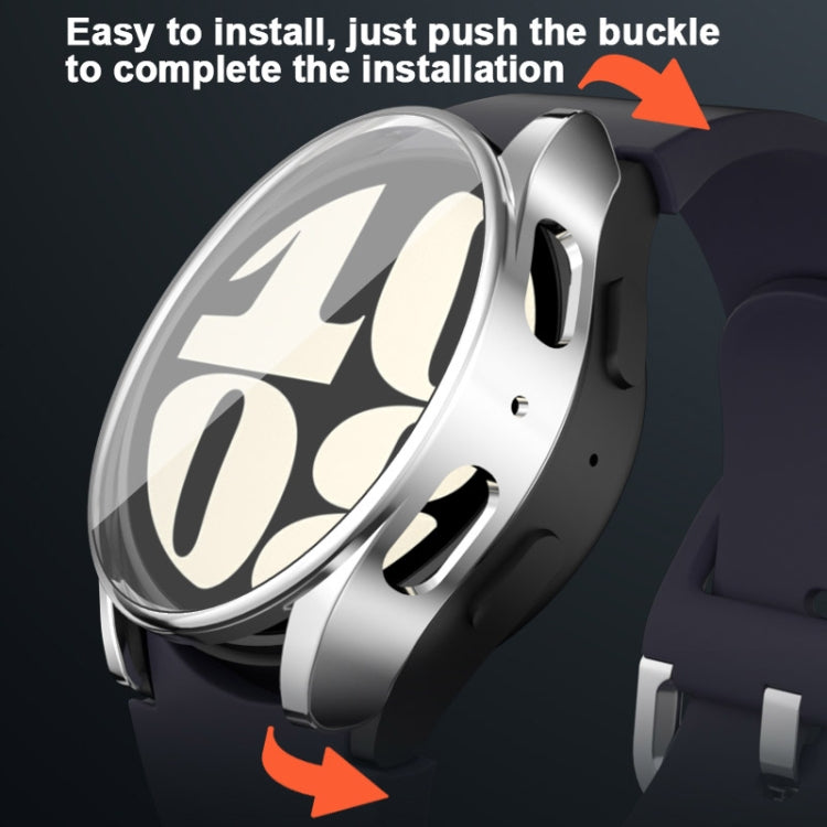 For Samsung Galaxy Watch FE 40mm Full Coverage Electroplated TPU Watch Protective Case(Cyan) - Watch Cases by PMC TechLife | Online Shopping South Africa | PMC TechLife | Buy Now Pay Later Mobicred