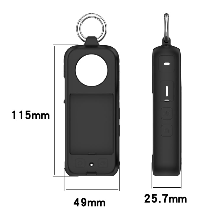 For Insta360 X3 Portable Silicone Protective Case(Black) - Case & Bags by PMC TechLife | Online Shopping South Africa | PMC TechLife | Buy Now Pay Later Mobicred