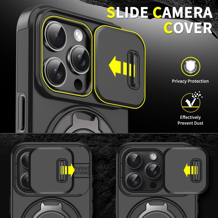 For iPhone 16 Pro Sliding Camshield Ring Holder Phone Case(Pink) - iPhone 16 Pro Cases by PMC TechLife | Online Shopping South Africa | PMC TechLife | Buy Now Pay Later Mobicred