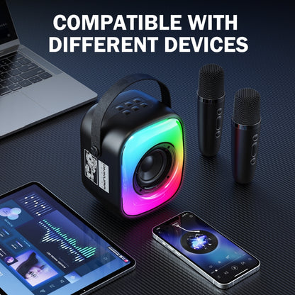 ONIKUMA L7 5W Karaoke Bluetooth Speaker with 2 Microphones(Black) - Desktop Speaker by ONIKUMA | Online Shopping South Africa | PMC Jewellery | Buy Now Pay Later Mobicred