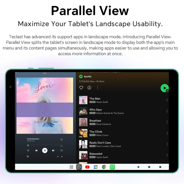 Teclast P85T Tablet PC 8 inch WiFi6, 4GB+64GB,  Android 14 Allwinner A523 Octa Core(Mint Green) - TECLAST by TECLAST | Online Shopping South Africa | PMC Jewellery | Buy Now Pay Later Mobicred