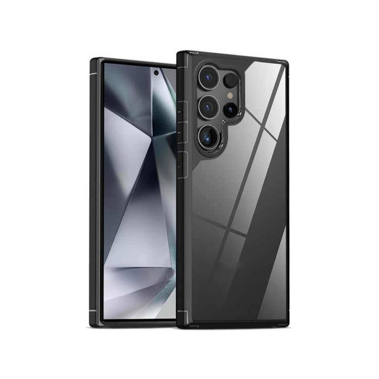 For Samsung Galaxy S25 Ultra 5G Acrylic+TPU Transparent Shockproof Phone Case(Black) - free shipping - PMC Jewellery - Order now!