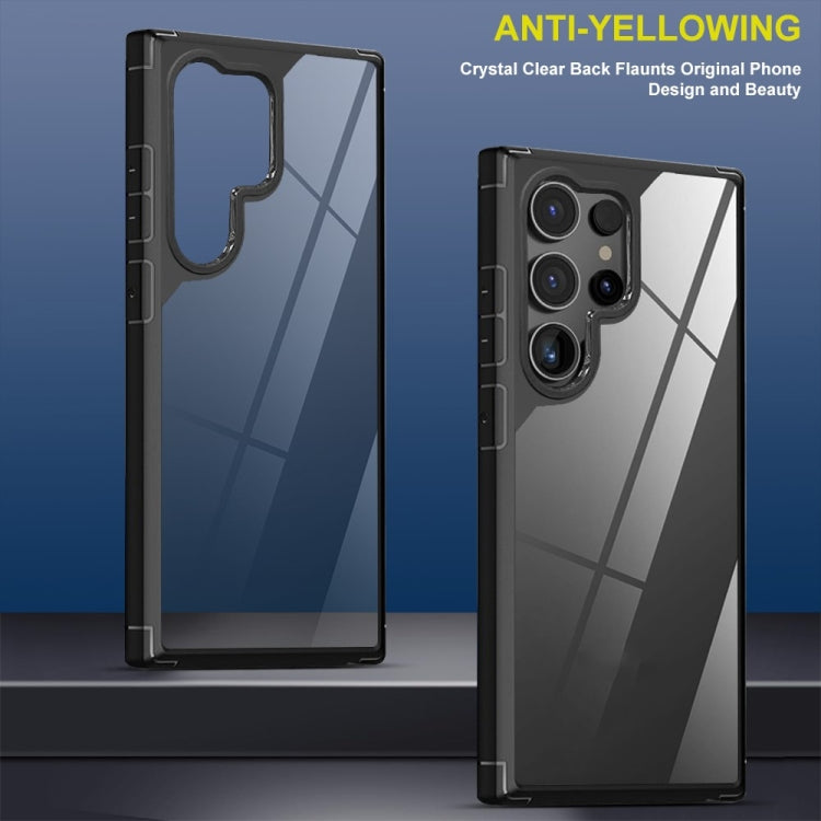 For Samsung Galaxy S25 Ultra 5G Acrylic+TPU Transparent Shockproof Phone Case(Black) - free shipping - PMC Jewellery - Order now!