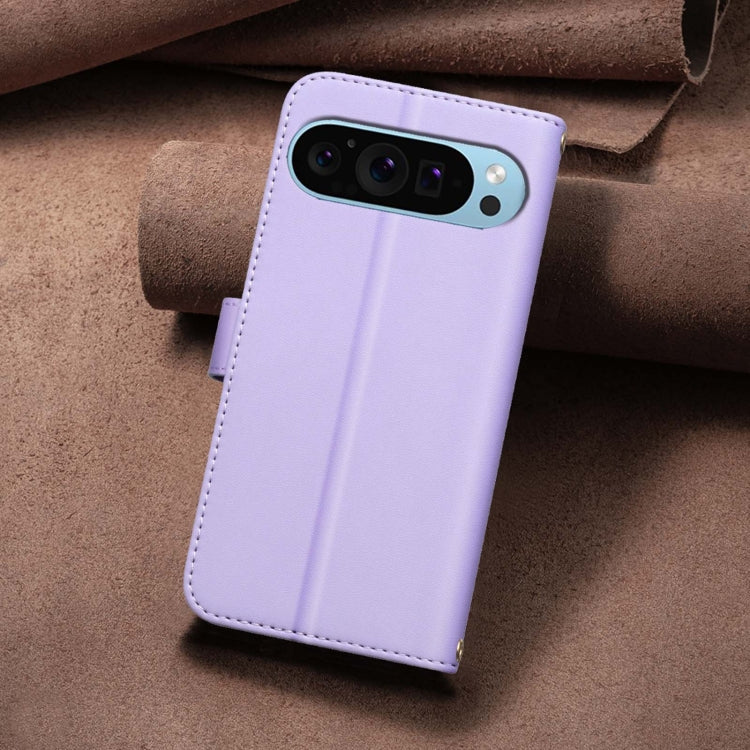 For Google Pixel 9 Square Texture Leather Phone Case(Purple) - Google Cases by PMC TechLife | Online Shopping South Africa | PMC TechLife | Buy Now Pay Later Mobicred