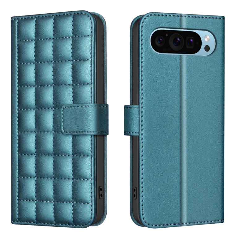 For Google Pixel 9 Pro Square Texture Leather Phone Case(Green) - Google Cases by PMC TechLife | Online Shopping South Africa | PMC TechLife | Buy Now Pay Later Mobicred