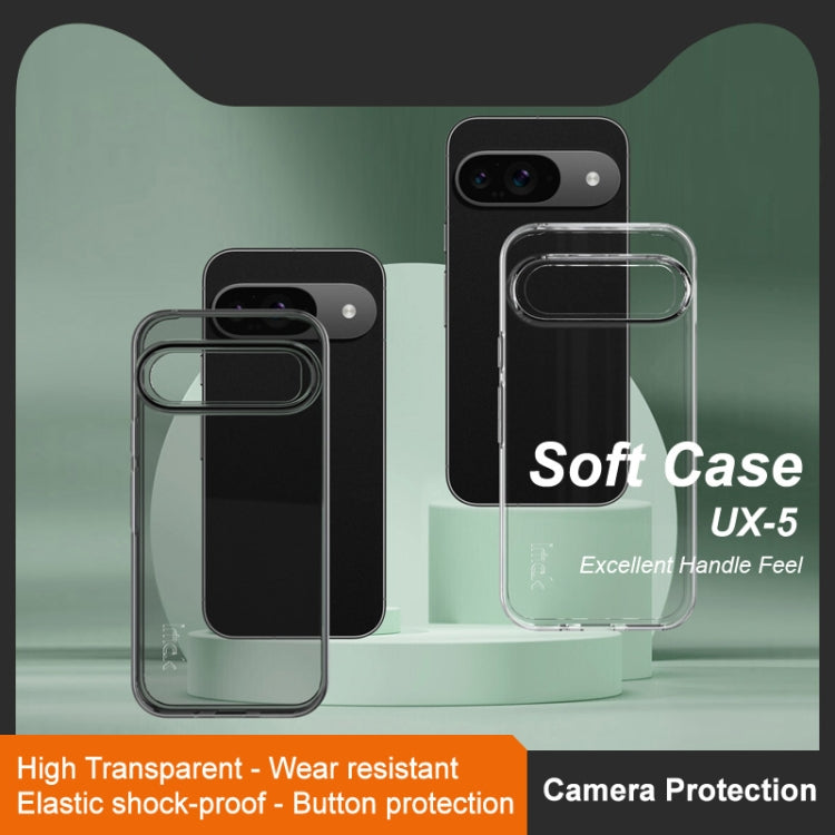 For Google Pixel 9 IMAK UX-5 Series Transparent Shockproof TPU Protective Phone Case(Transparent  Black) - Google Cases by imak | Online Shopping South Africa | PMC TechLife | Buy Now Pay Later Mobicred