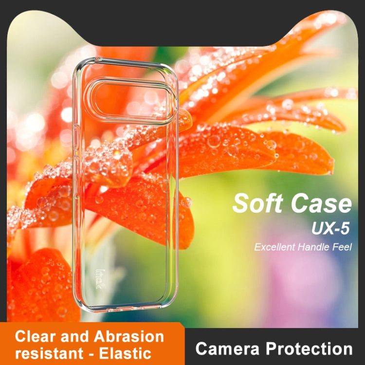 For Google Pixel 9 IMAK UX-5 Series Transparent Shockproof TPU Protective Phone Case(Transparent  Black) - Google Cases by imak | Online Shopping South Africa | PMC TechLife | Buy Now Pay Later Mobicred