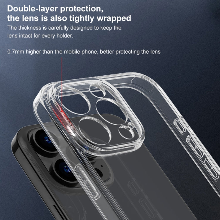 For iPhone 16 Four Corner Airbag Transparent Glass Phone Case - iPhone 16 Cases by PMC TechLife | Online Shopping South Africa | PMC TechLife | Buy Now Pay Later Mobicred