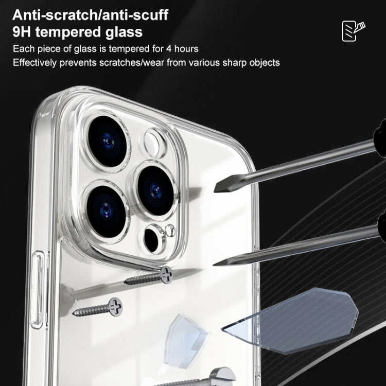 For iPhone 16 Plus Four Corner Airbag Transparent Glass Phone Case - iPhone 16 Plus Cases by PMC TechLife | Online Shopping South Africa | PMC TechLife | Buy Now Pay Later Mobicred